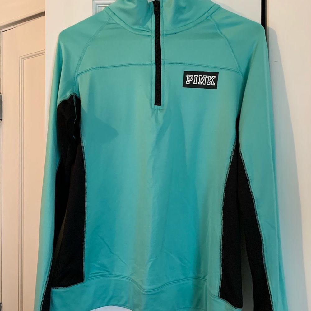 PINK quarter-zip long sleeve, size M